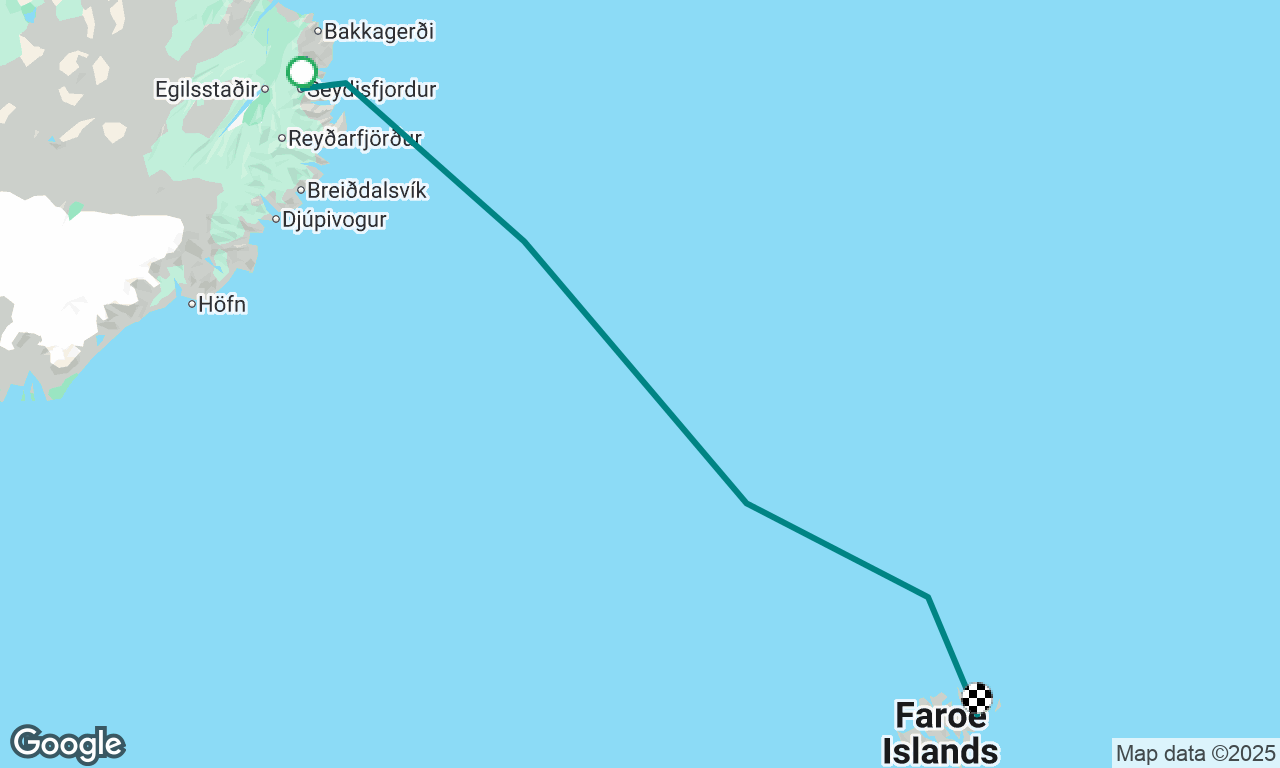 Iceland to Faroes