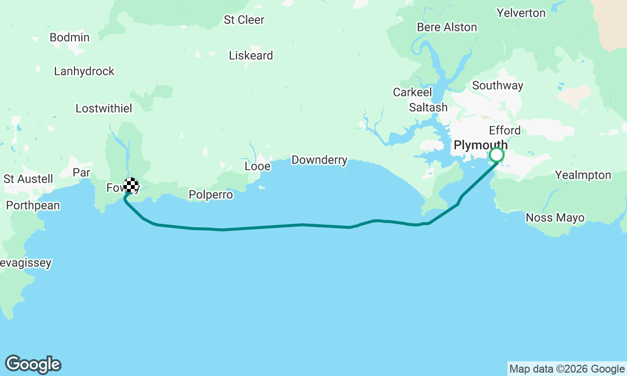 Plymouth to Fowey.