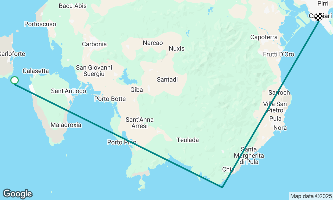 San Pietro Island, Sardinia to Cagliari, Sardinia