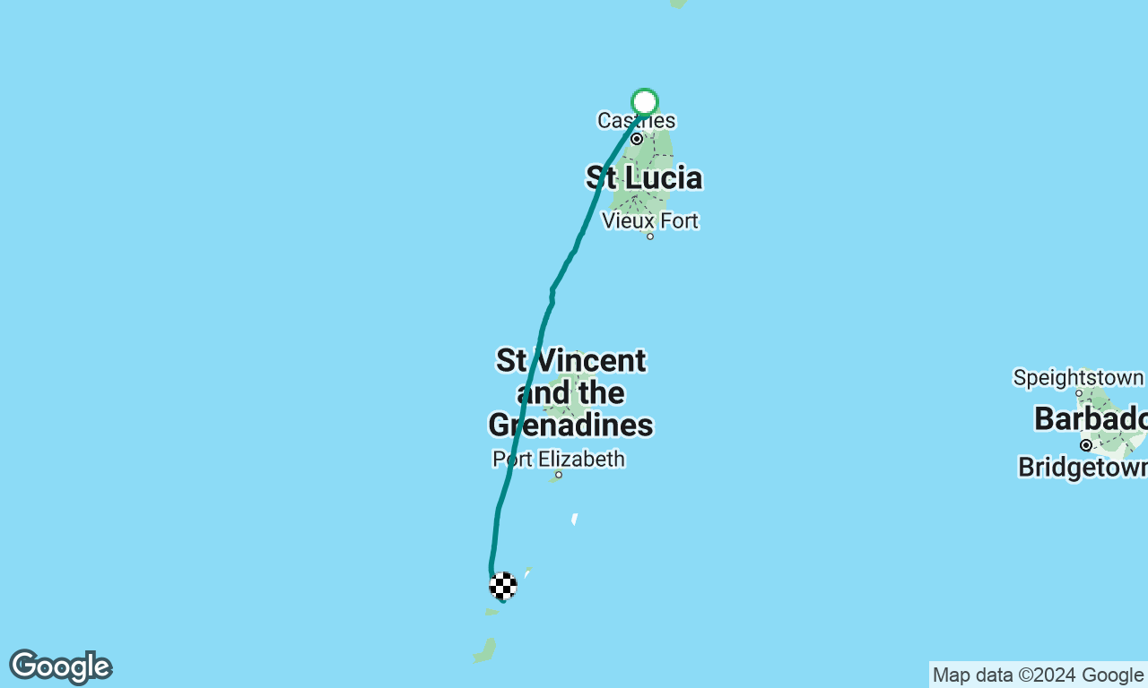 Ex CE-Rodney Bay (St Lucia) / Saline Bay (Mayreau)