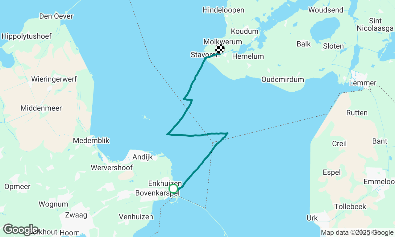 Enkhuizen-warns met tegenwind 