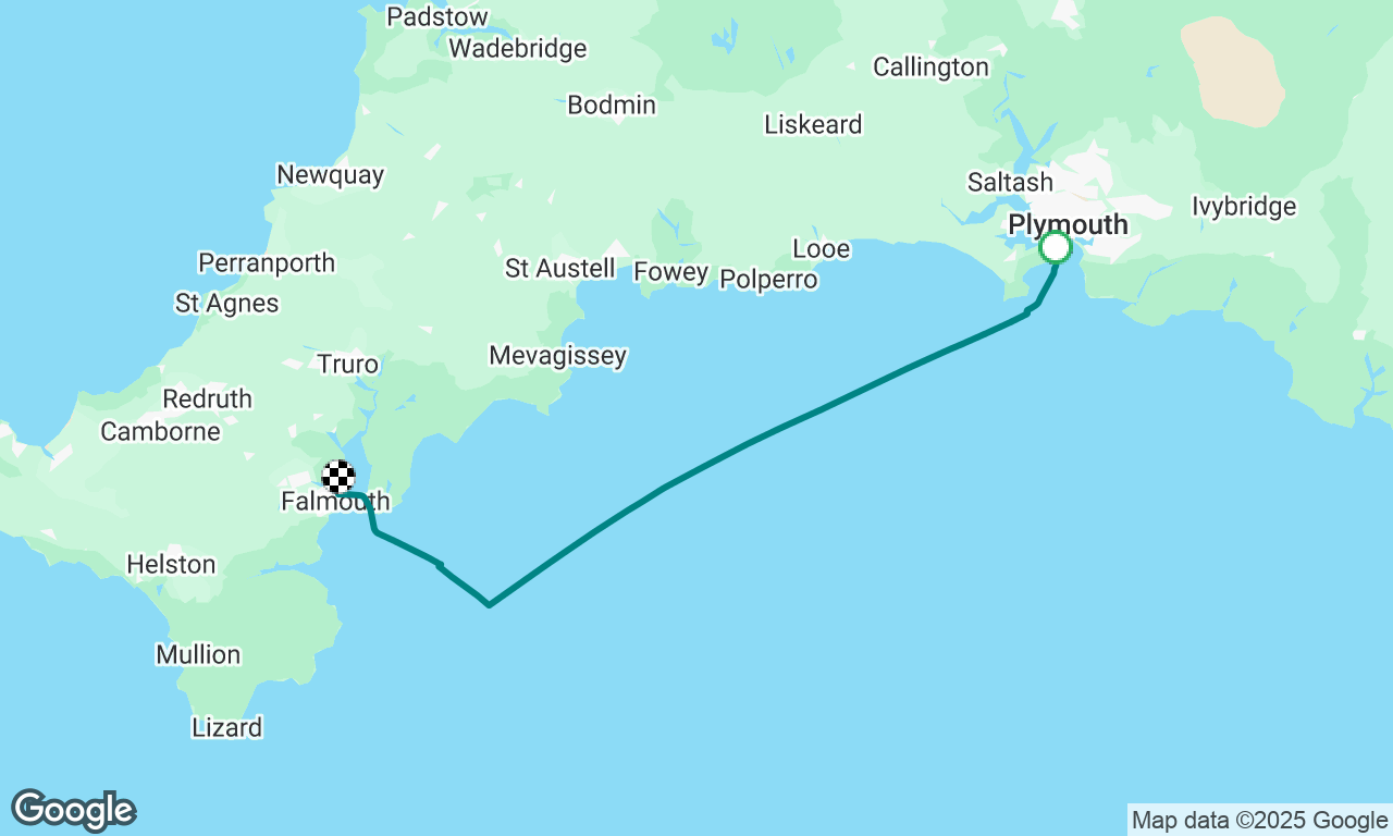 A short hop to Falmouth for the night 