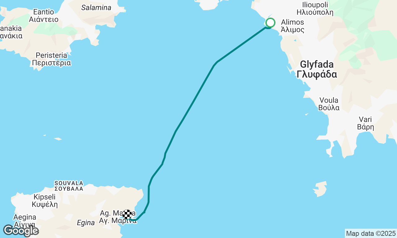 Alimos -> Aegina Marina 