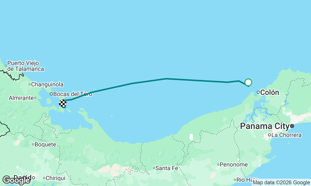 Shelter Bay Marina to Monkey Island (Bocas del Toro) PA