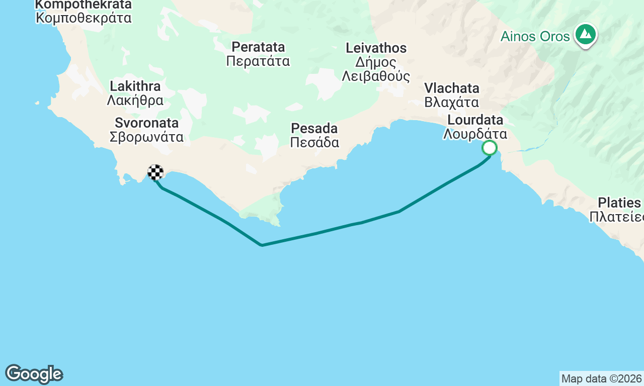 Lourdata to Ai Helis Beach