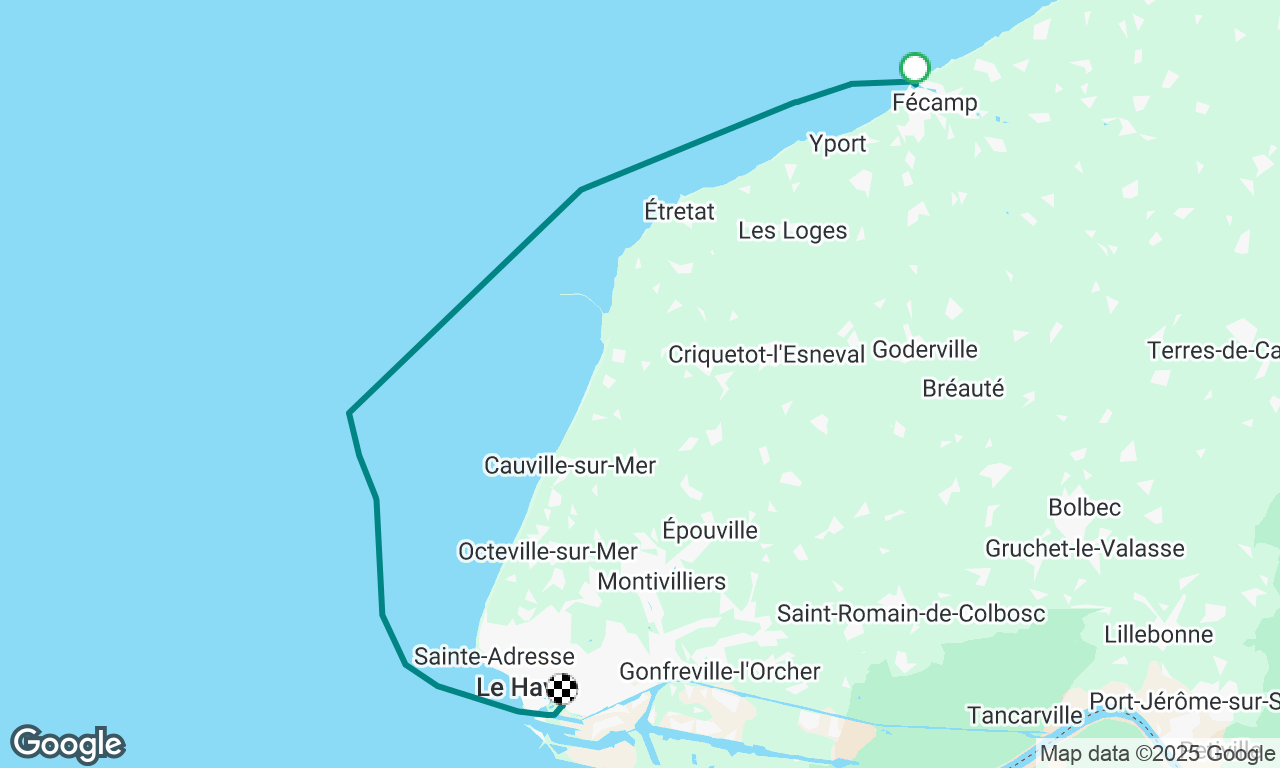 Fécamp to Le Harve - Start of TSR 25