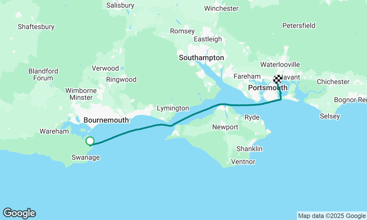 From Studland Bay Home to Langstone 