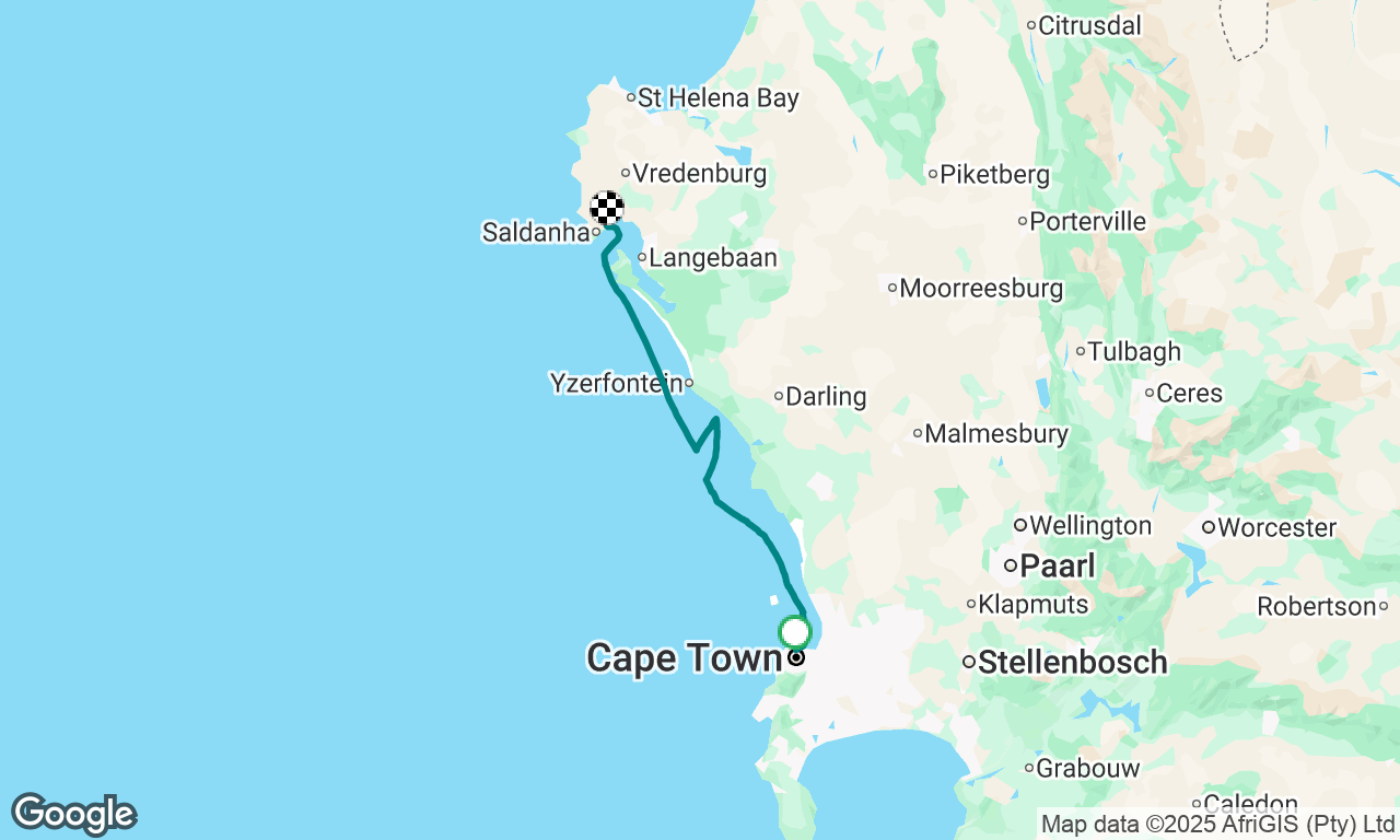 Cape Town to Langabaan. ⛵️ 