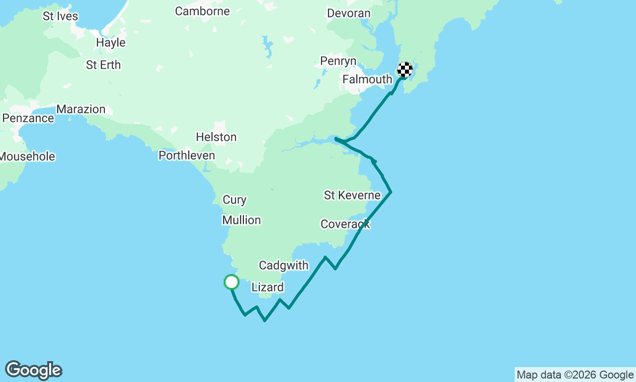 Mullion cove to st mawes via Helford for lunch