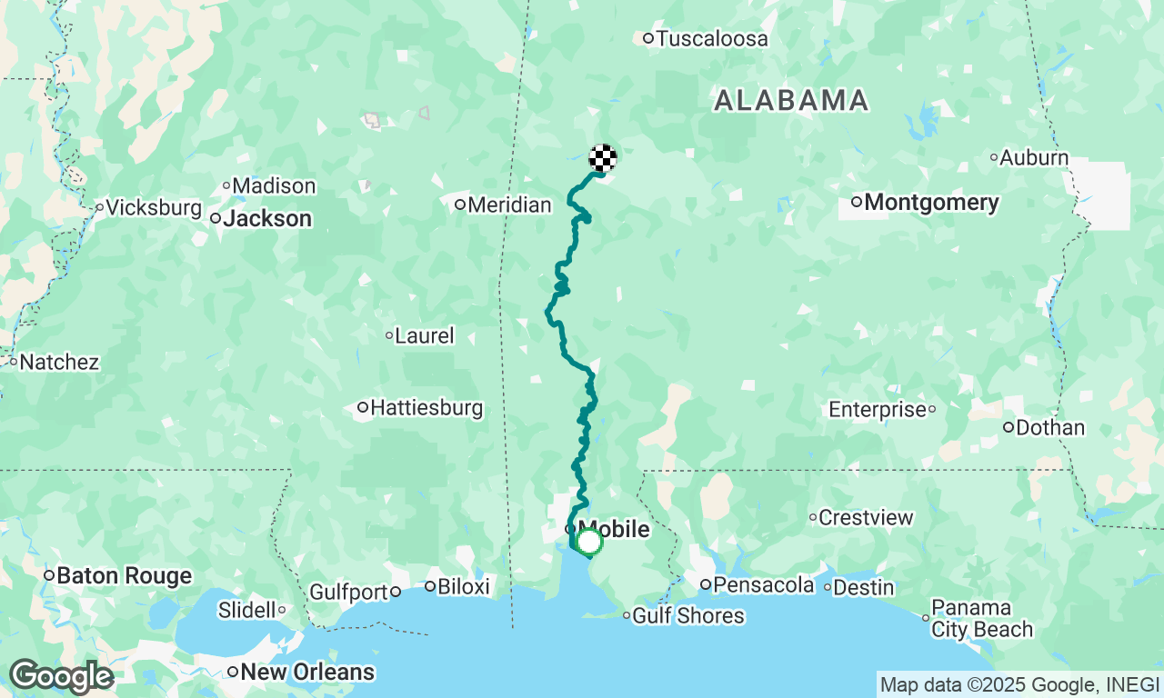 Fairhope AL to Demopolis AL