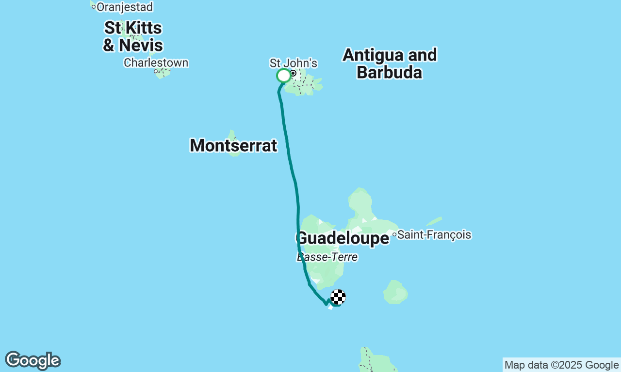 Antigua to Guadeloupe 