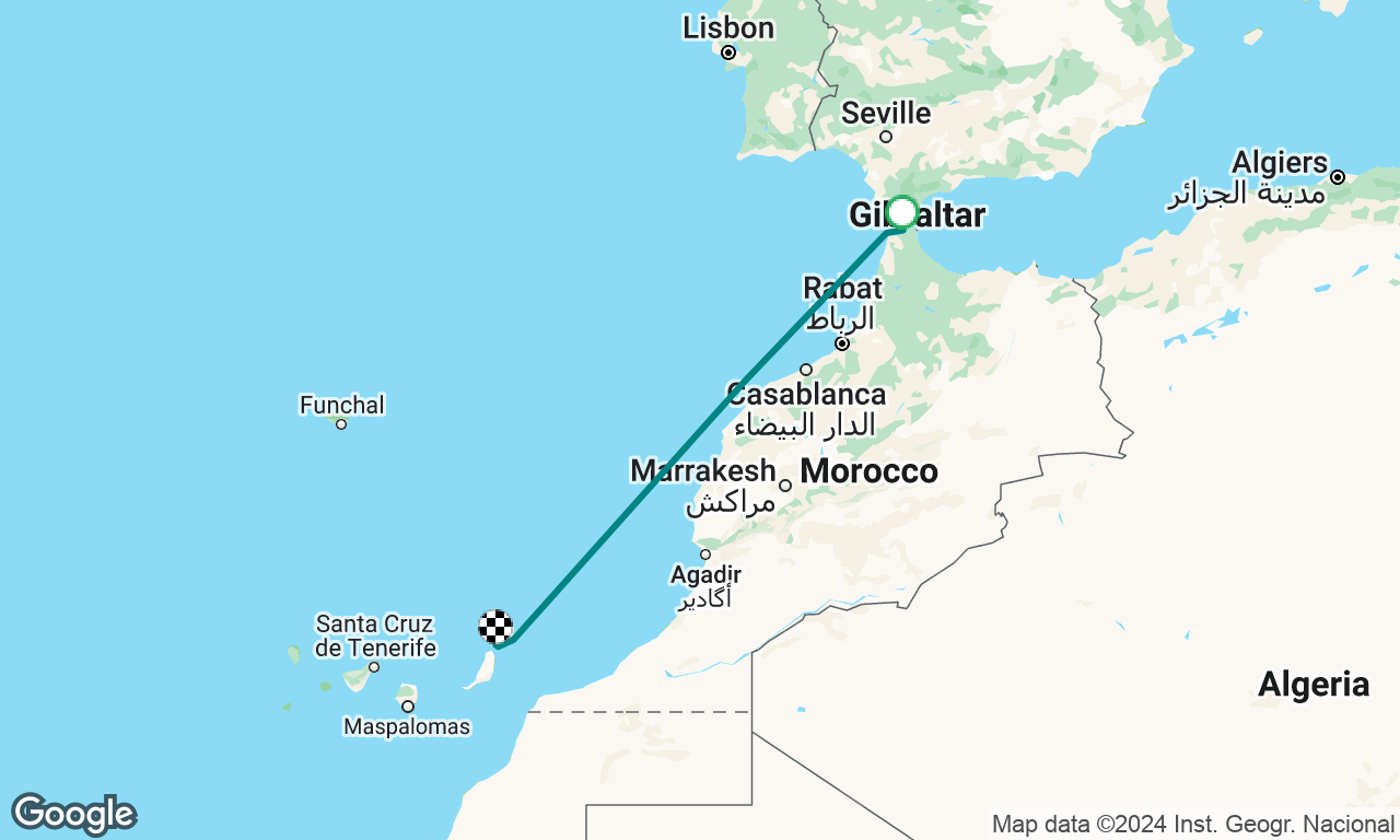 Gibraltar to Lanzerote, Canary Islands