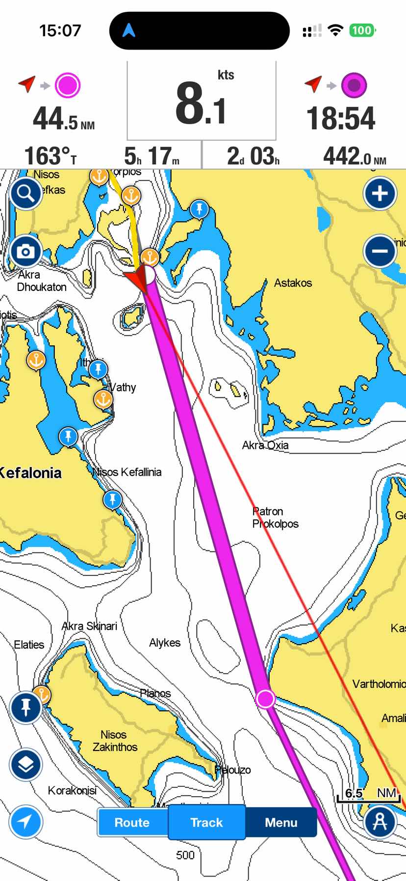 Levkas to Rhodes Leg 1_CFC1A5B2-356A-4AF6-8E7B-7A48544F02BA