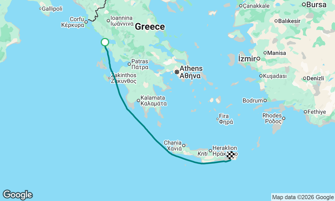 Levkas to Rhodes Leg 1