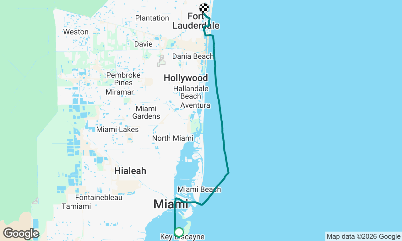Key Biscayne to Middle River