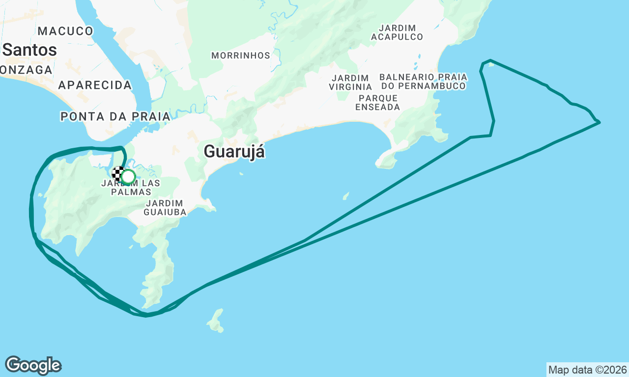 Volta a ilha dos Arvoredos - Guarujá