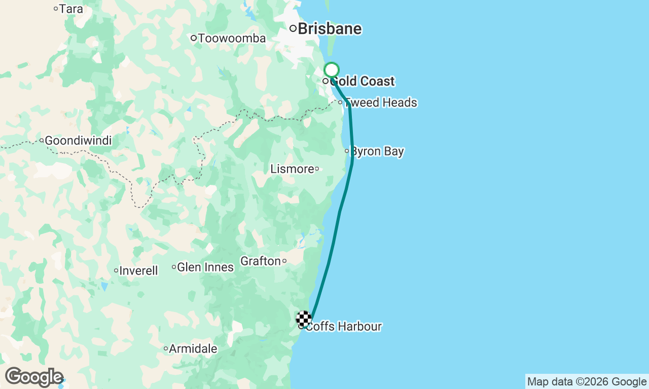 Southport to Coffs Harbour 