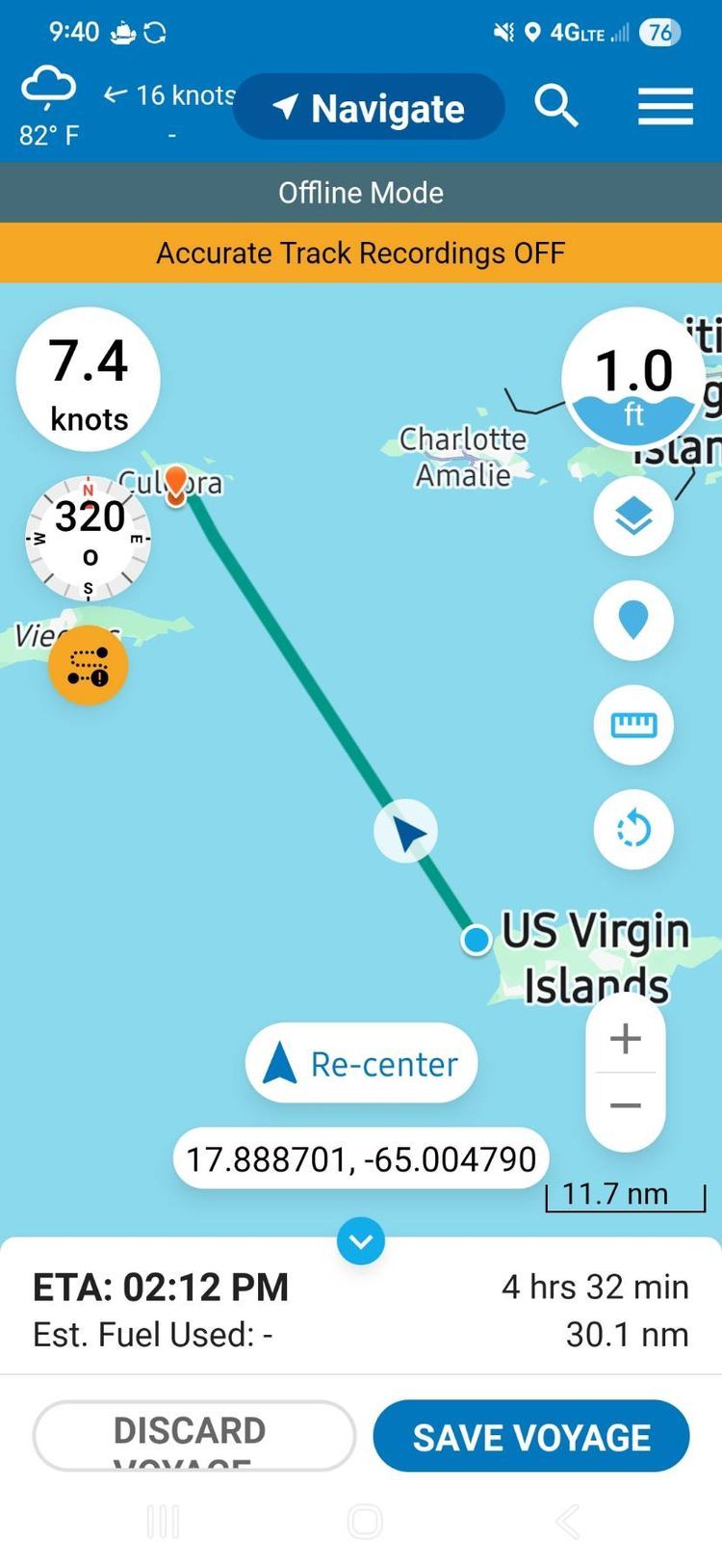 Voyage photo from Fredrickstead to Culebra