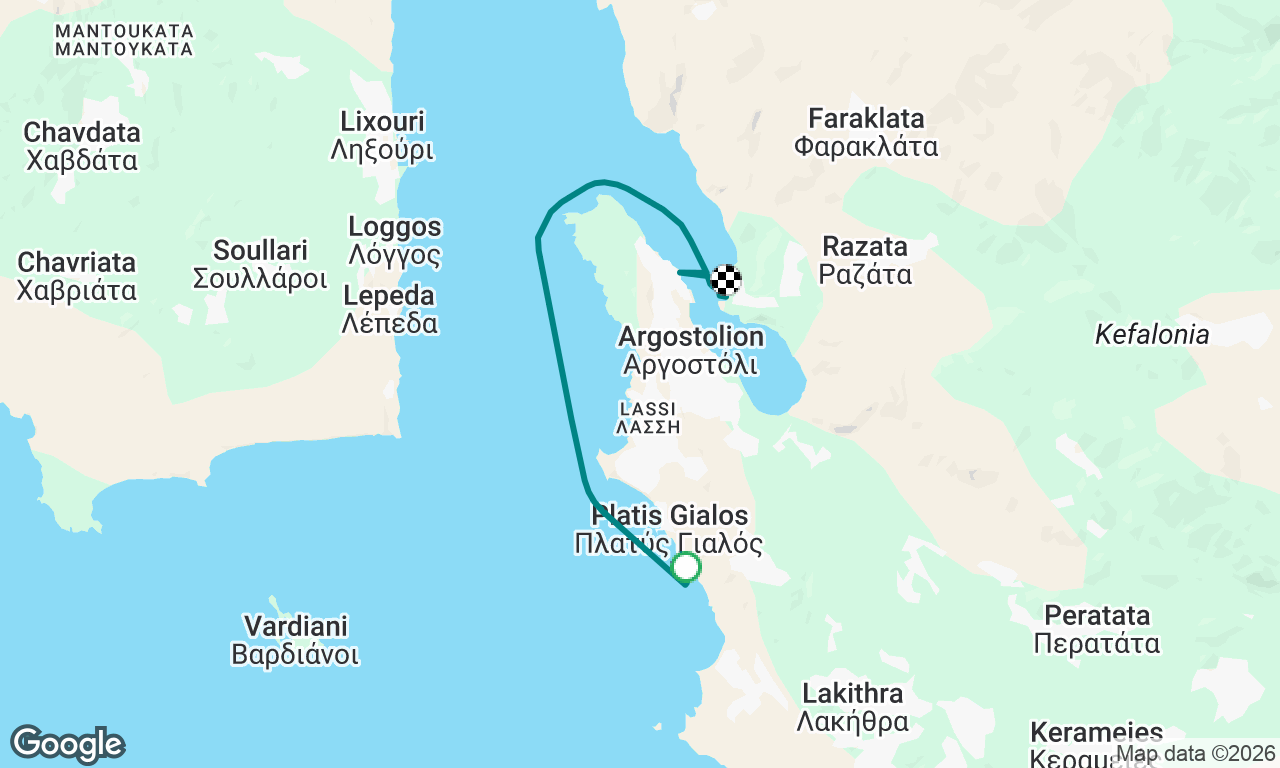 White Rocks Bay To Argostoli Marina