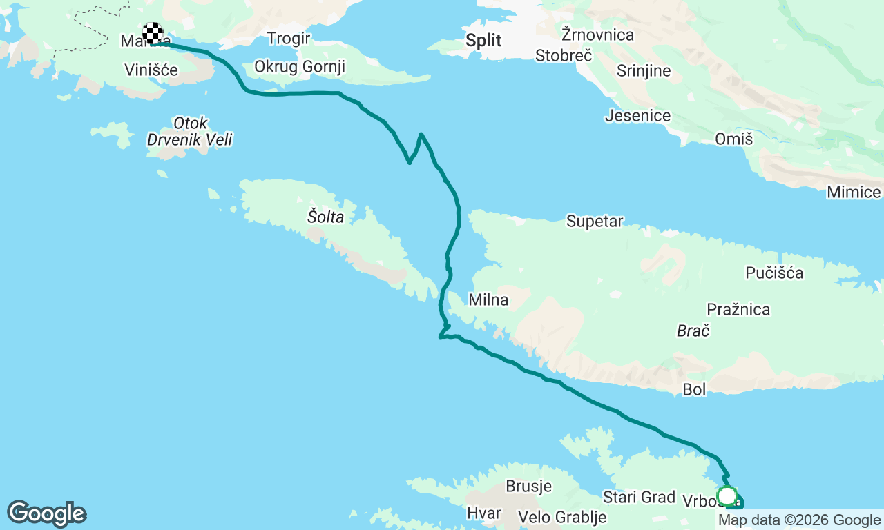 Vrboska to Marina 