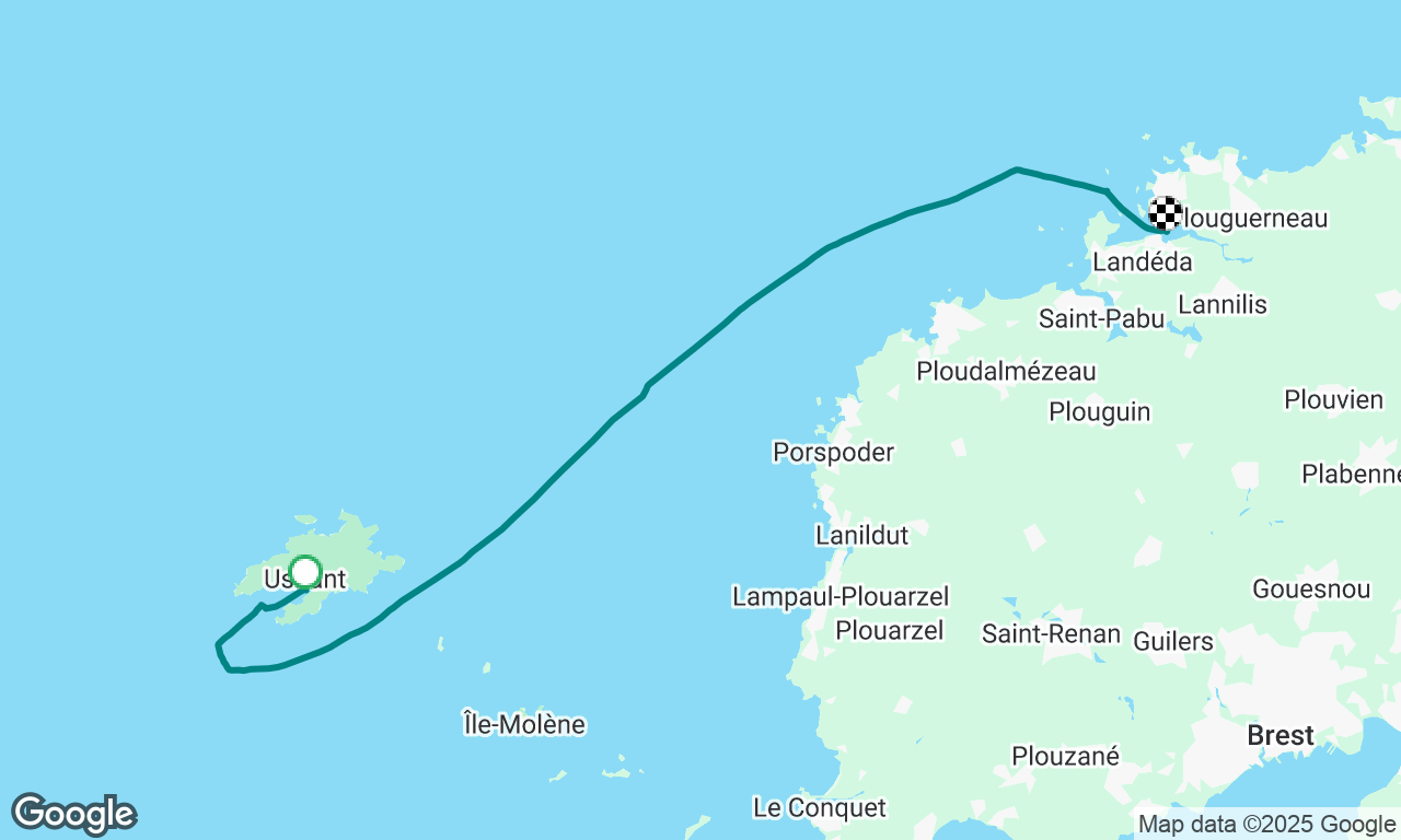 Ouessant to L’Aberwrach via the Passage de Fromeur