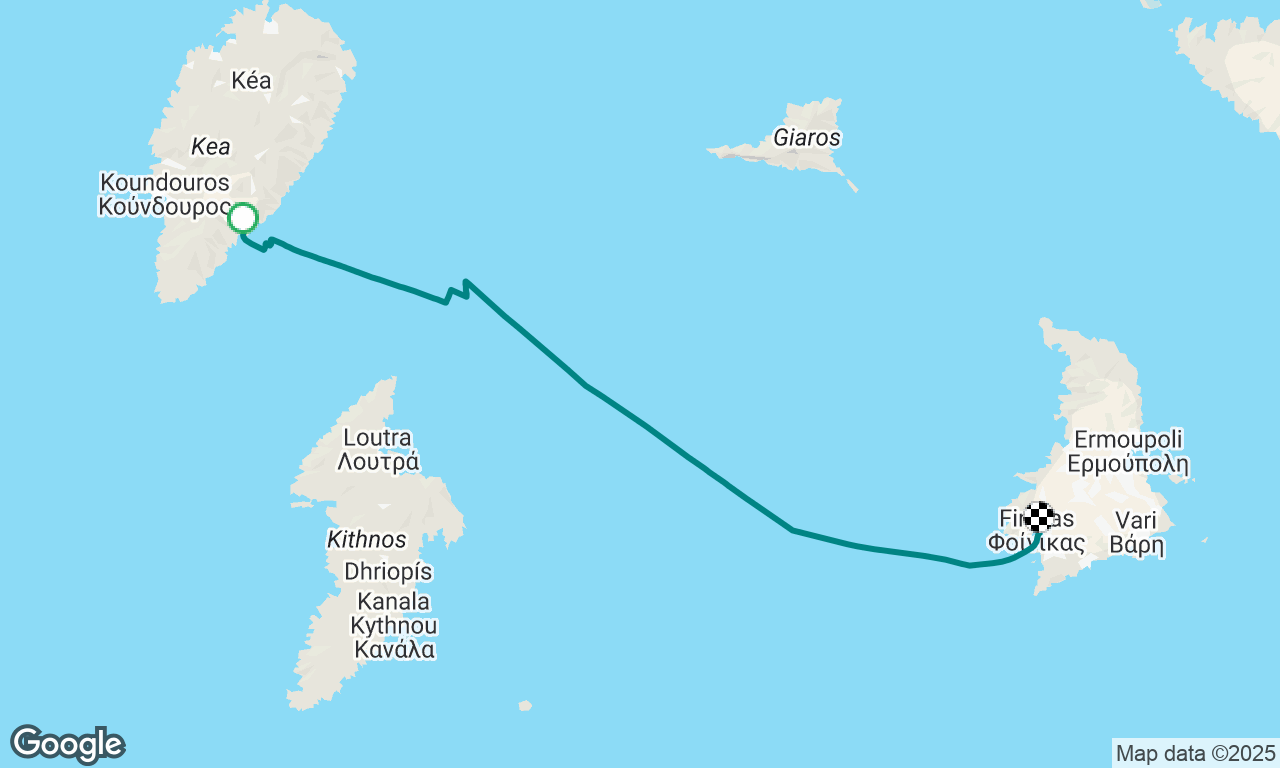 The voyage back from Kea