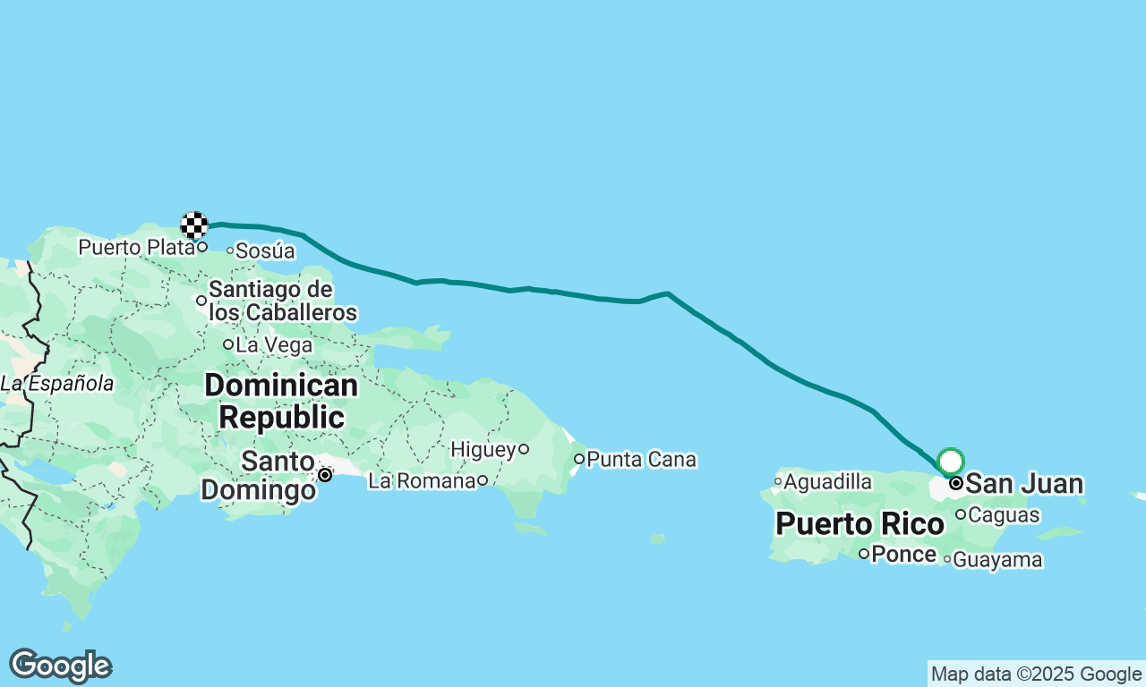 San Juan, PR to
Puerto Plata DR