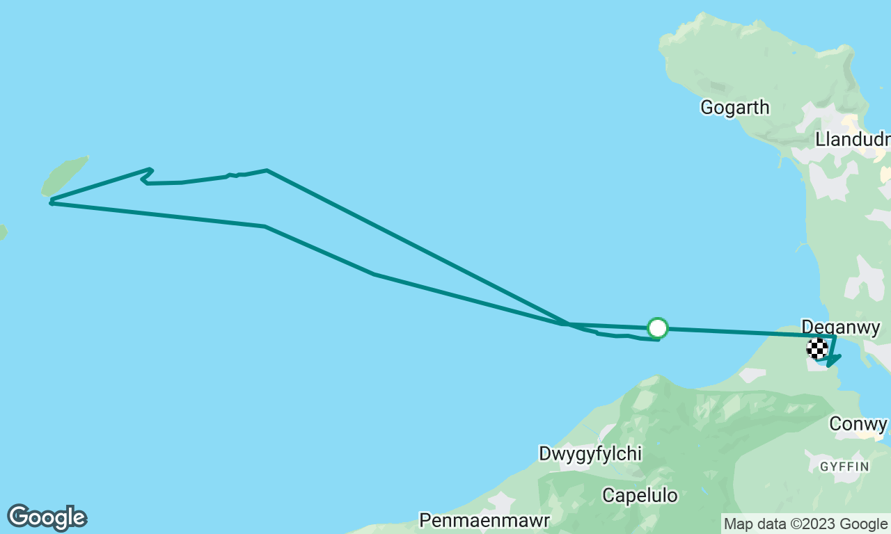 solo sail conwy to puffin island
