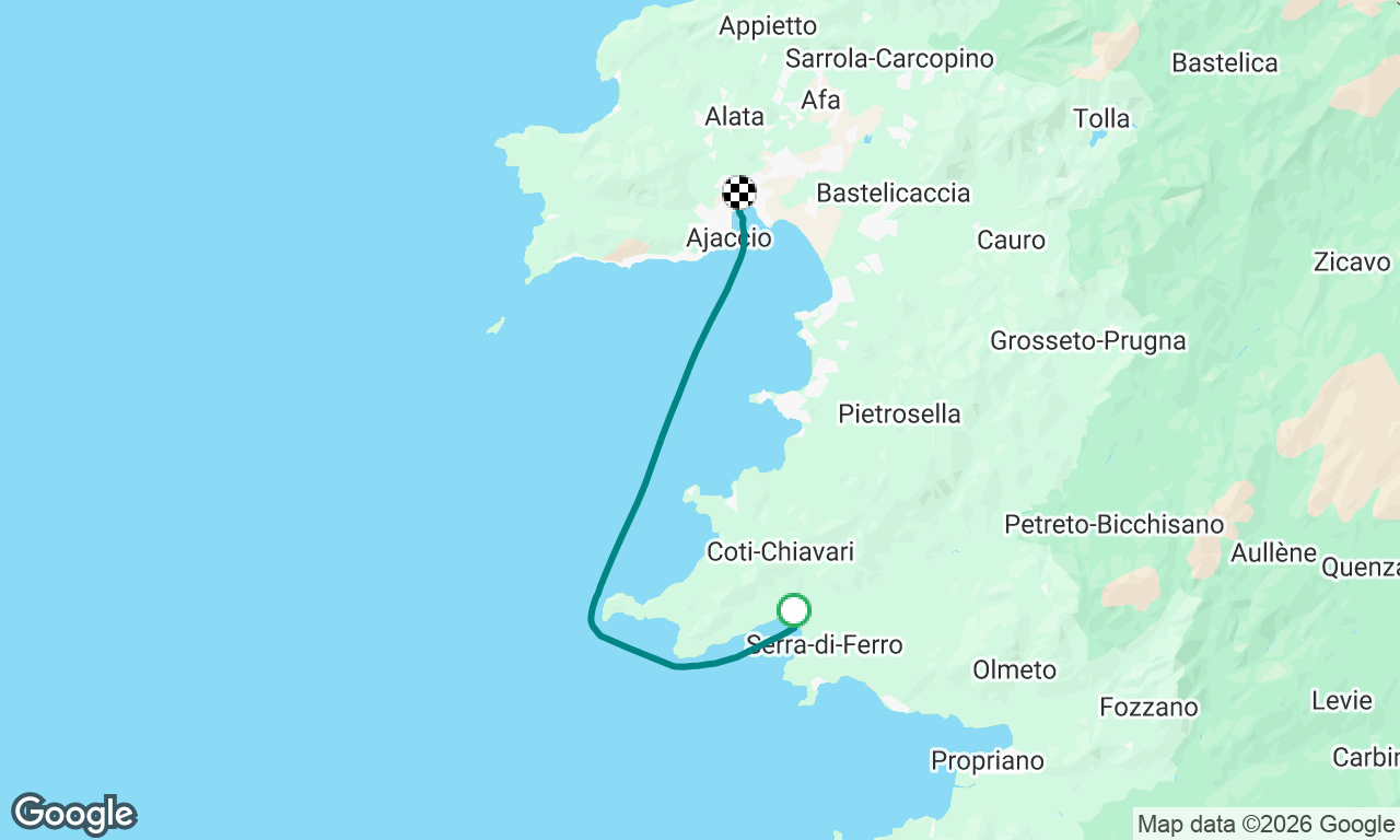 Halfway up Corsica 