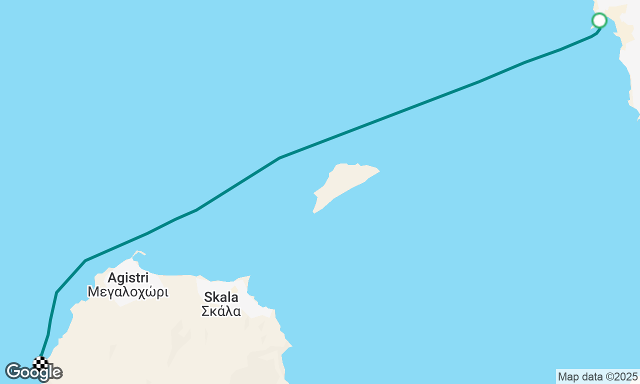 Sunset beach on agristi 