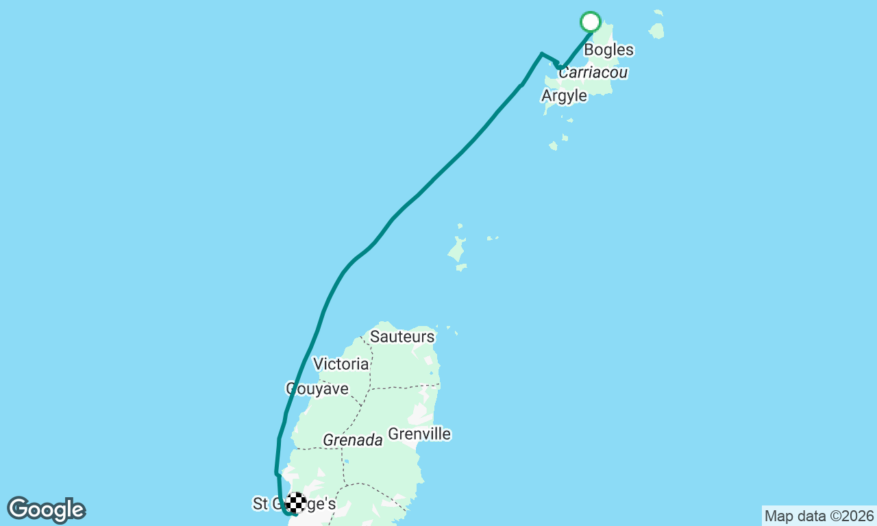 Day 6 Anse La Rochelle to Grenada, Port Louis. 