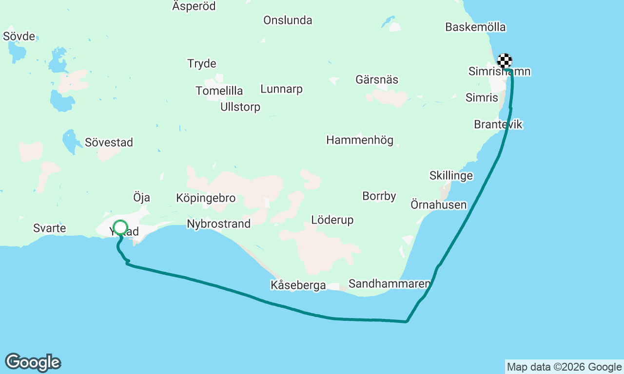 Ystad to Simmrisham