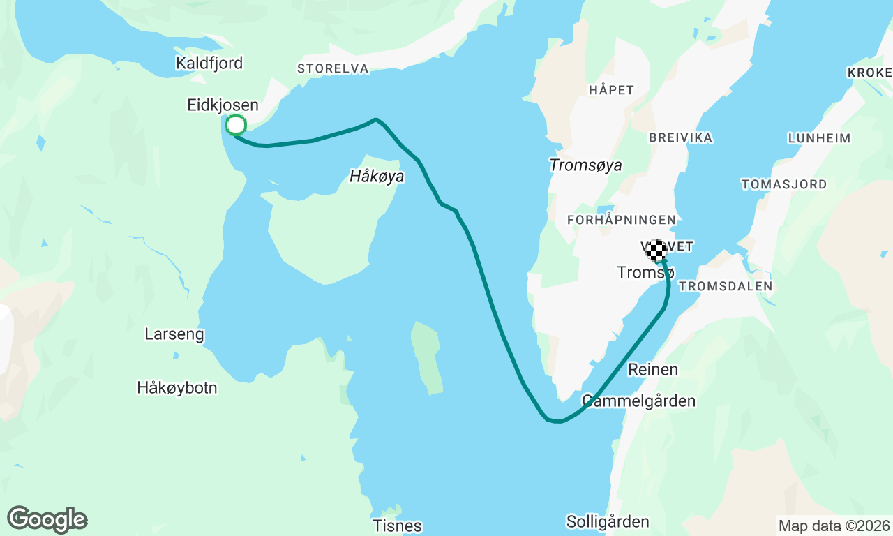 Eidkjosen to Tromso
