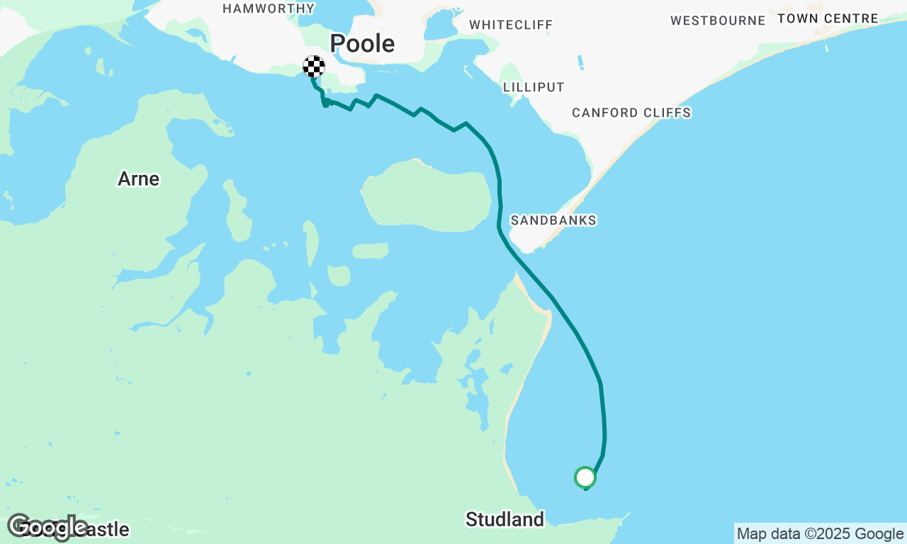 ..and back from Studland bay..