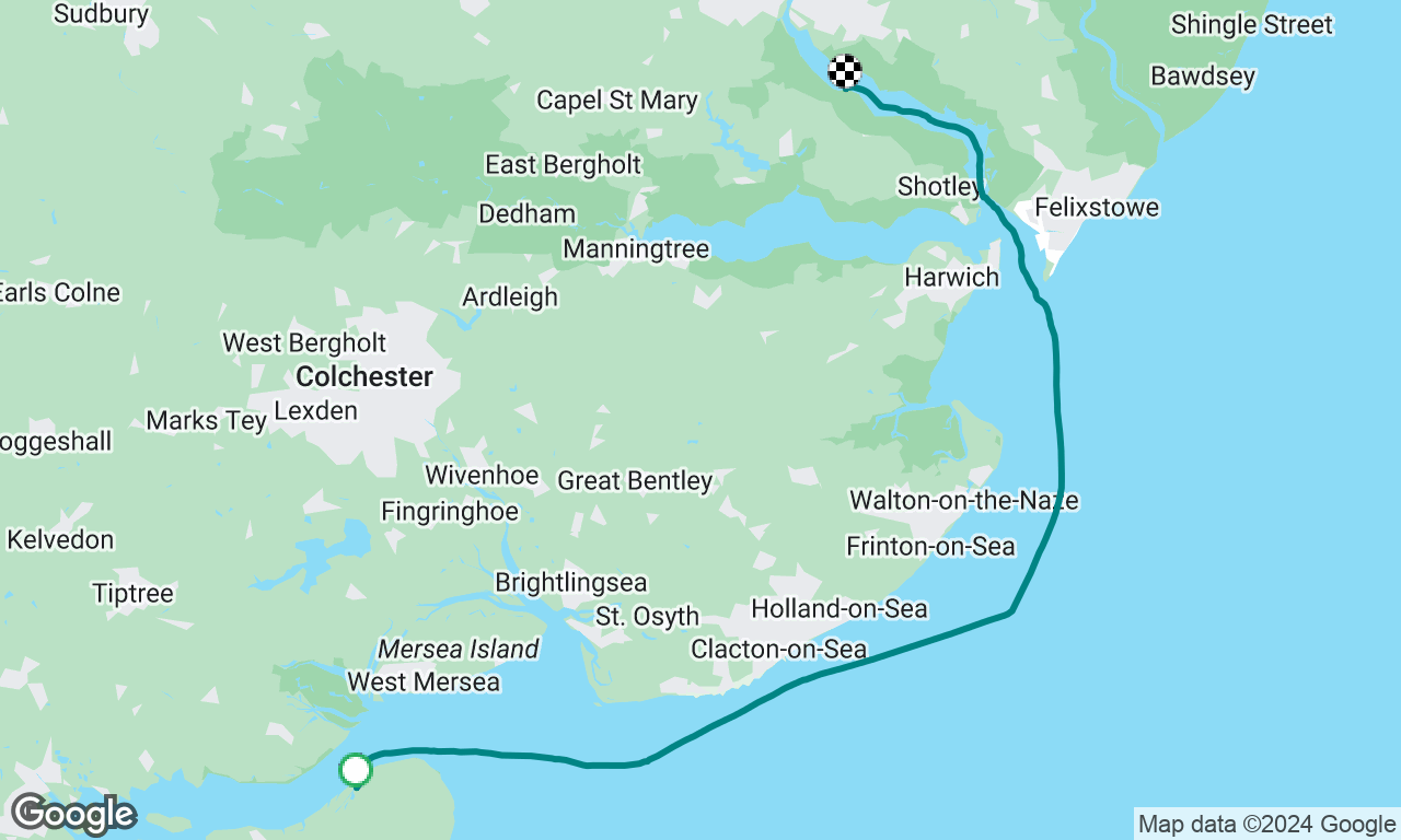 Bradwell to Woolverstone with JD