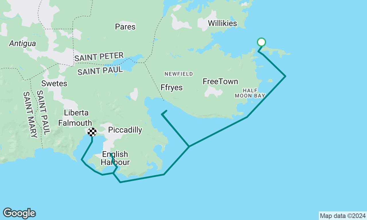 Green Island to Falmouth Harbour