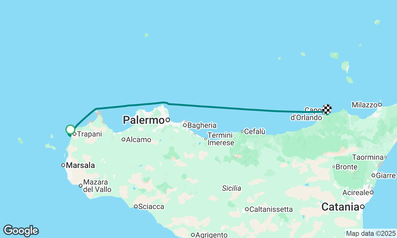 Trapani to Capo d’Orlando