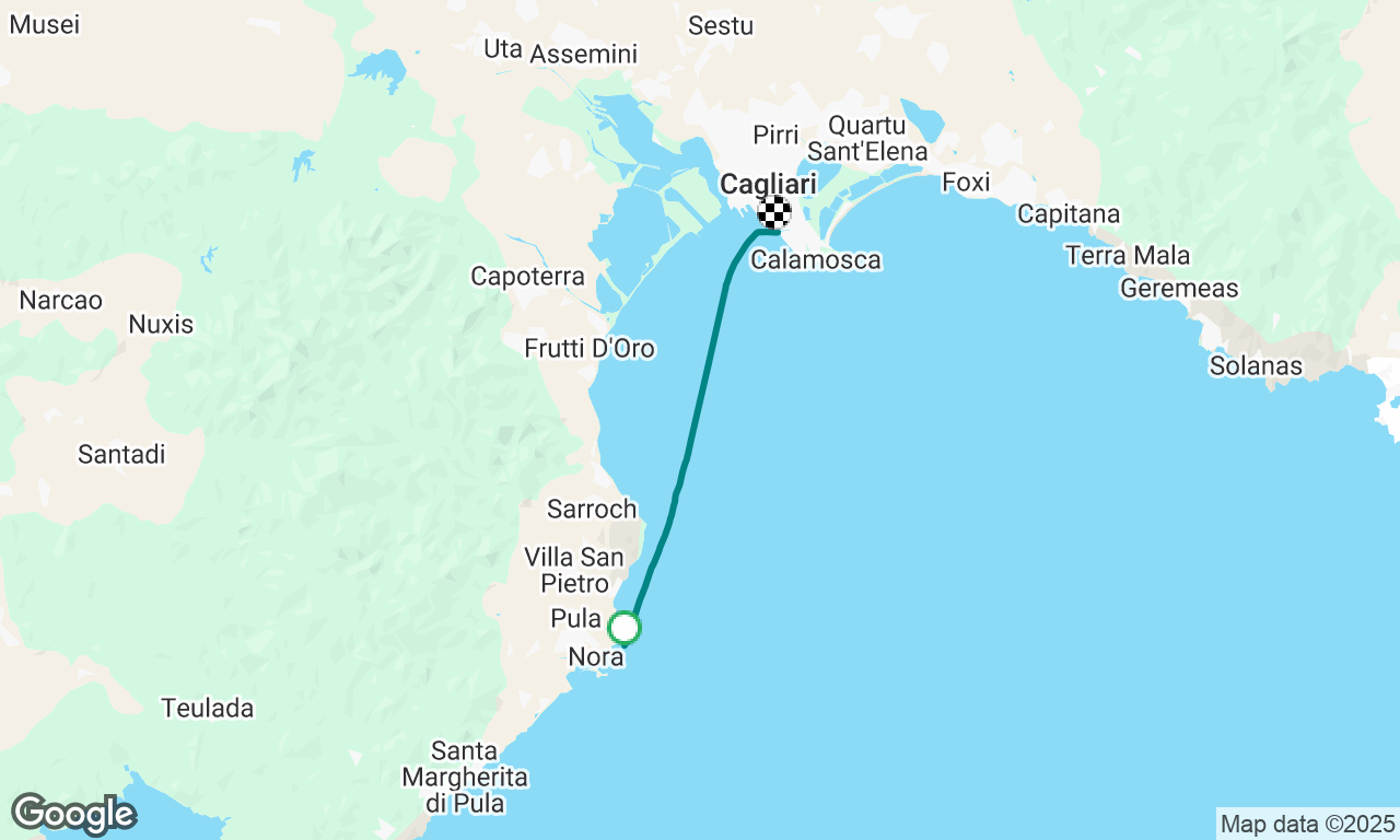 Pula to Marina del Sole Cagliari