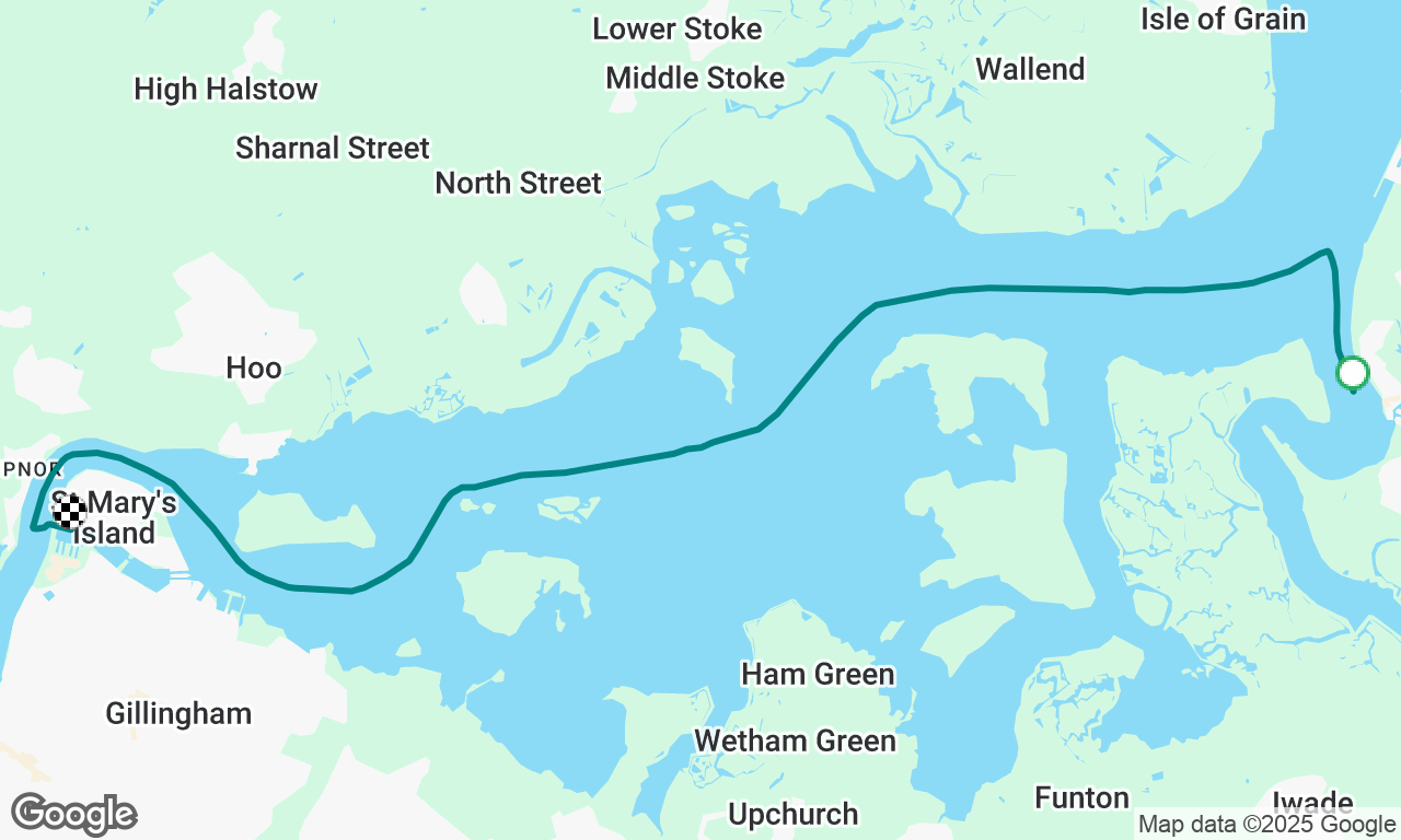 Light winds sail back to Chatham with cruising chute! 