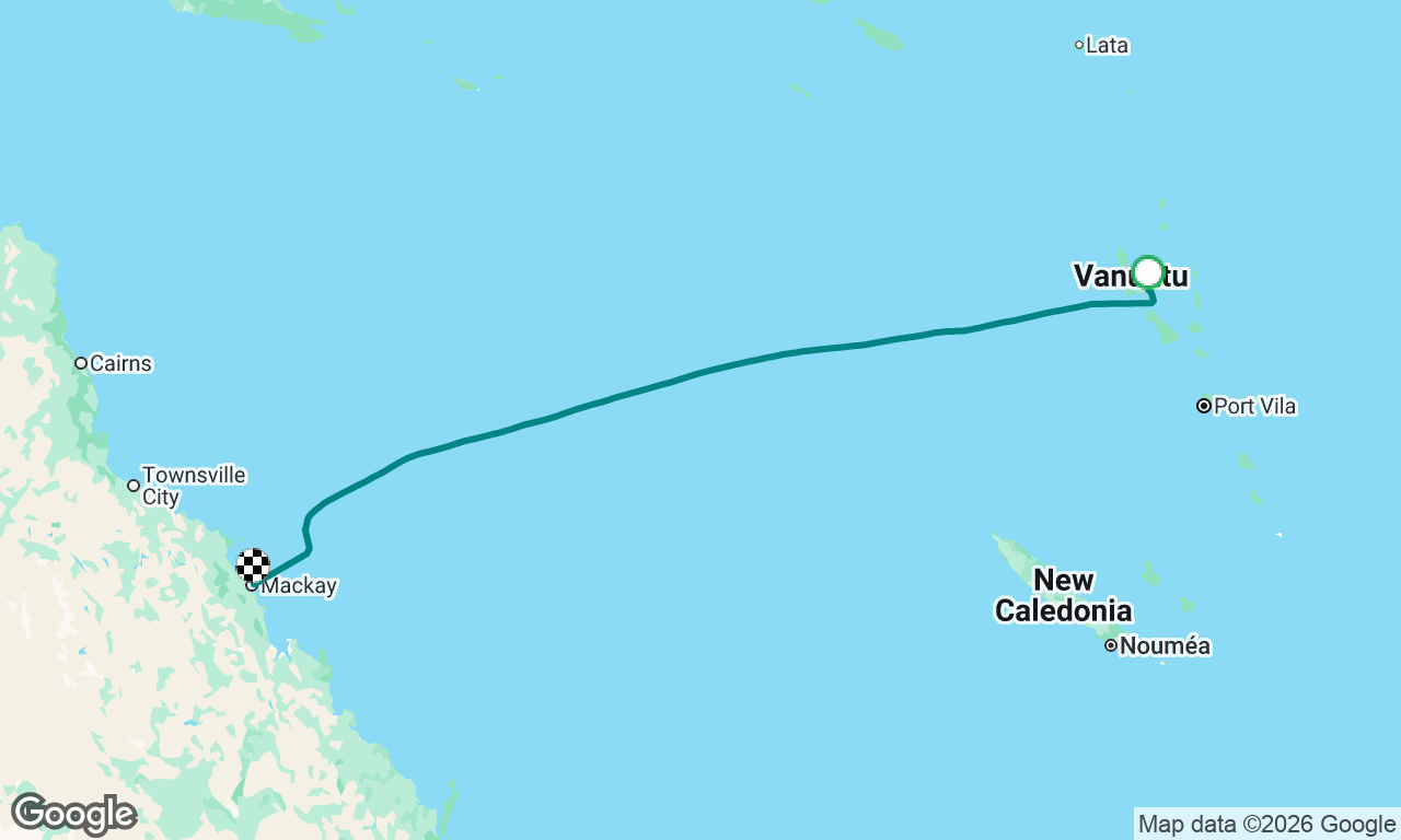 Vanuatu to Mackay Australia 