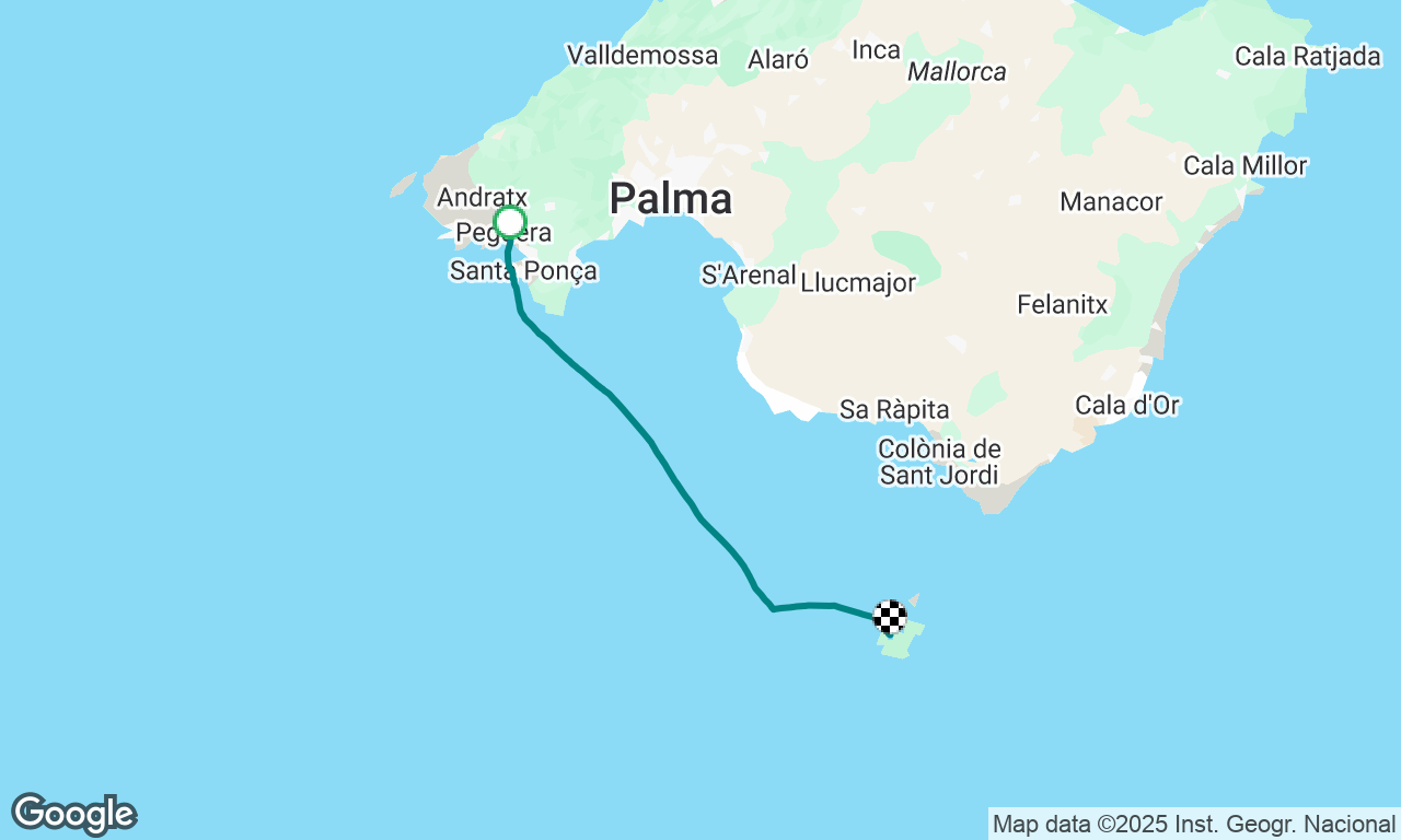 Bouncy sail to Cabrera