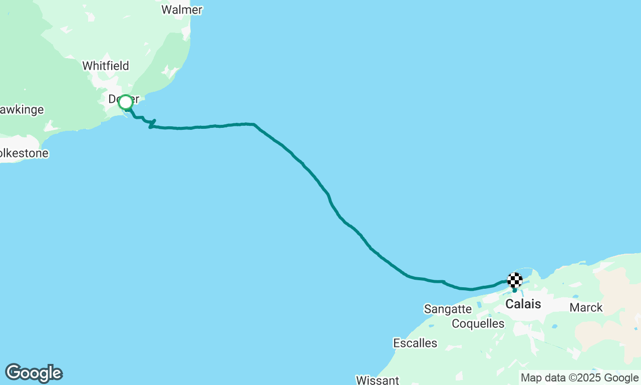 Dover to Calais. 