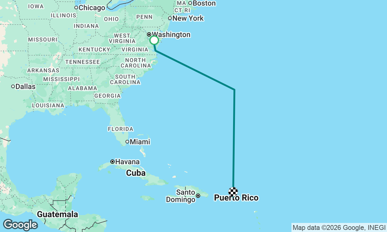 Passage from Va to St Thomas
