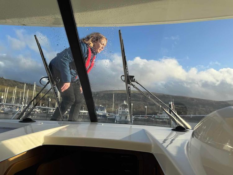 Voyage photo from Tanya skippered her out of her berth and put fenders out on return.