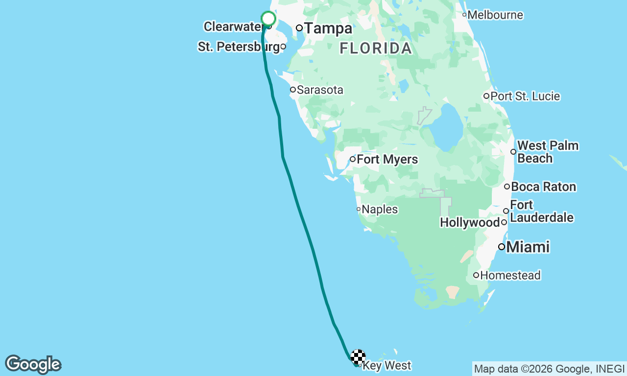 Clearwater FL- Key West FL