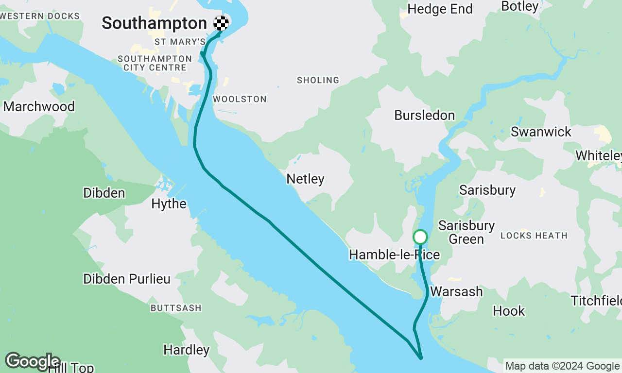 Hamble Port to Southampton