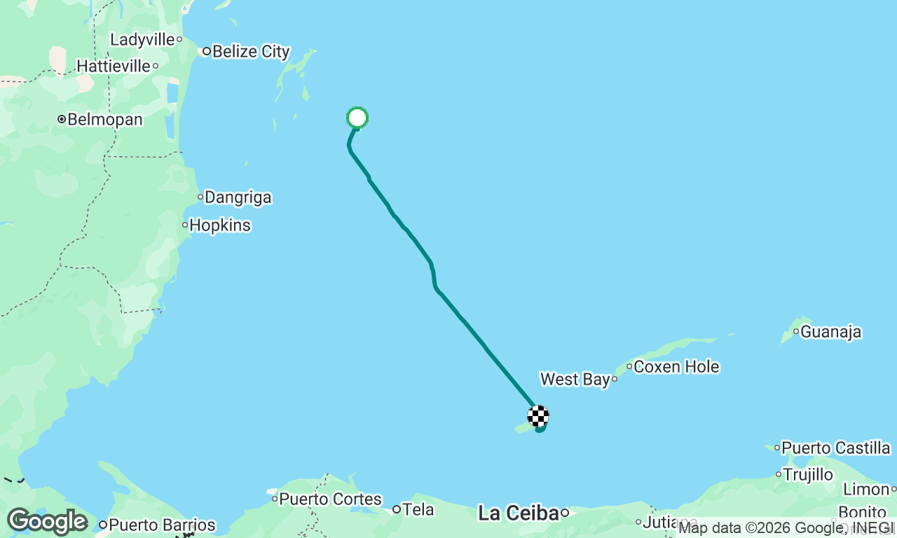 Long Caye, Belize to Utila, Honduras