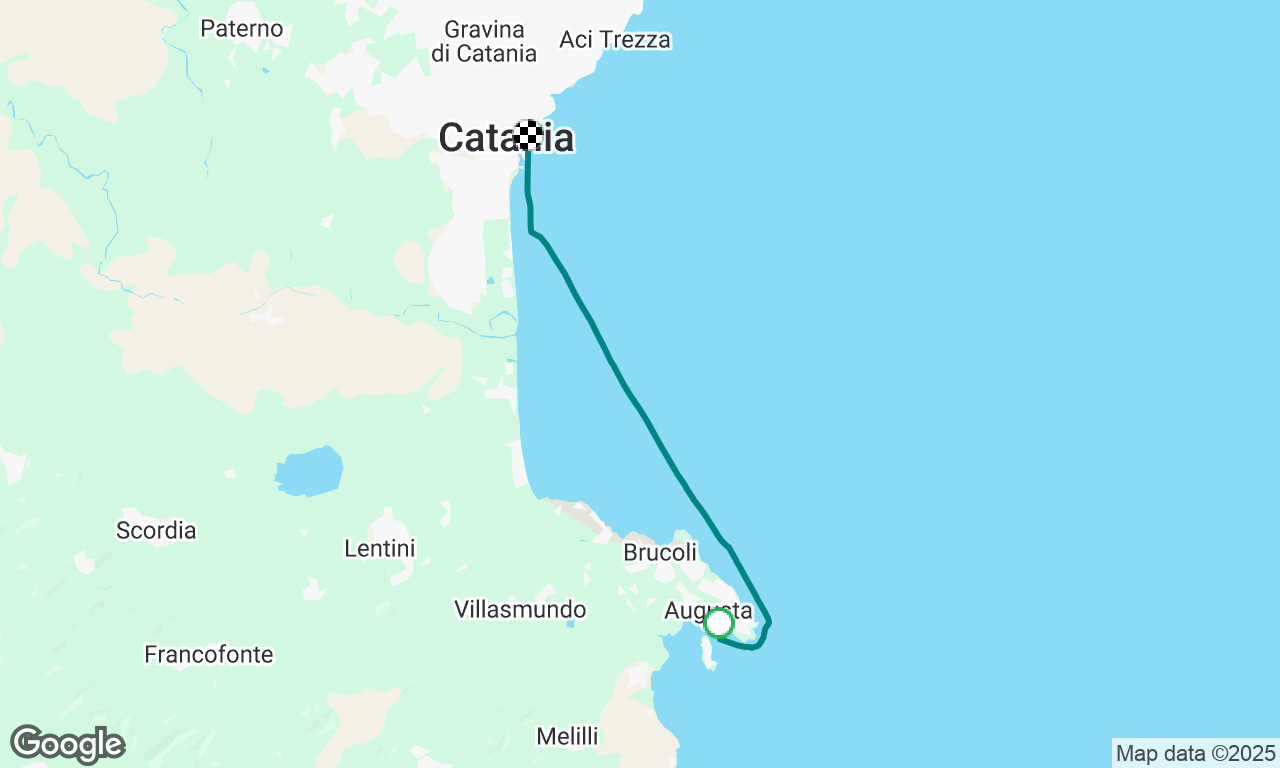 Augusta to Catania