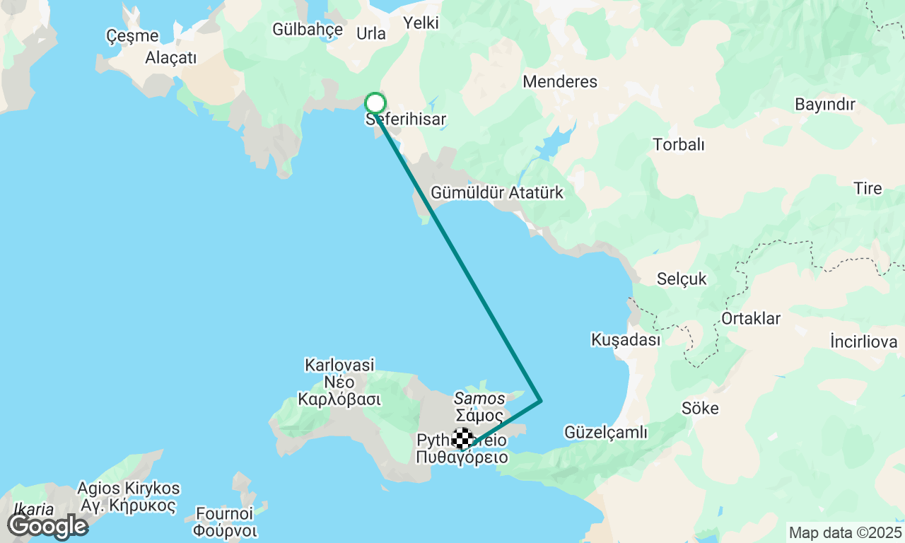 Teos to Samos