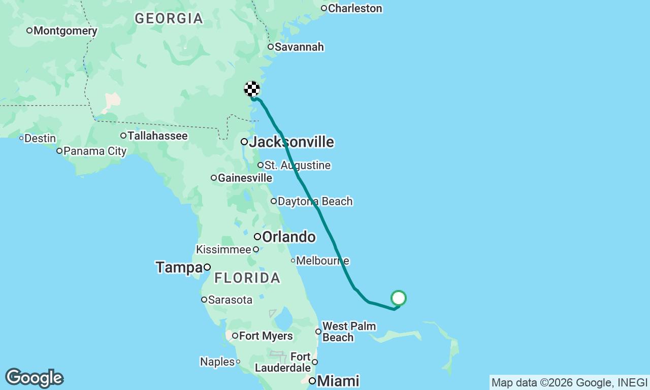 Grand cay to Brunswick, GA